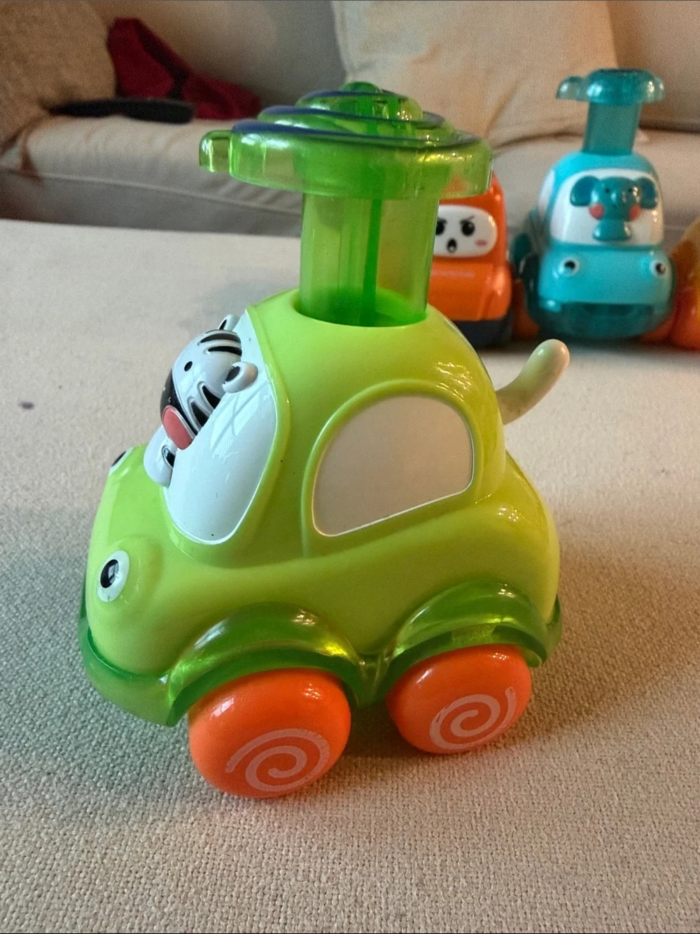Kids Push Toy Car Set - Green, Orange, Blue, Yellow